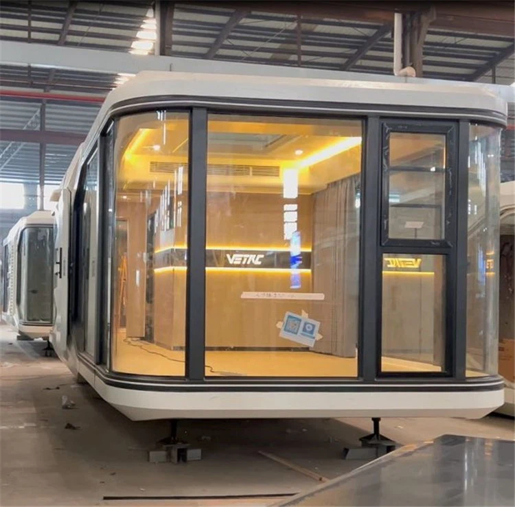 prefab fireproof apple house capsule sleeping pod 1