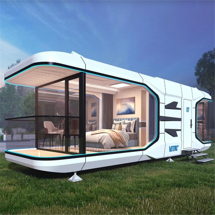 Prefabricated hotel outdoor capsule cabin room with toilet 5